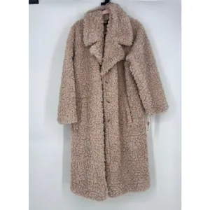 Aqua Faux Fur Coat- No belt- Size XL thumbnail 2