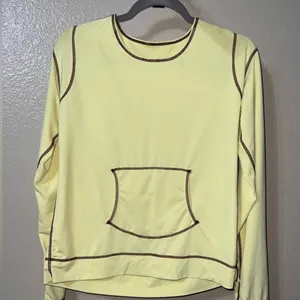 Athleta Long Sleeve Summer Shade Rash Guard Top Yellow/Greenish Sz XS thumbnail 1