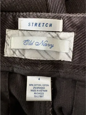 Stretchtech Women's Brown Corduroy Flared Pants Mid Rise Stretch Pockets thumbnail 6