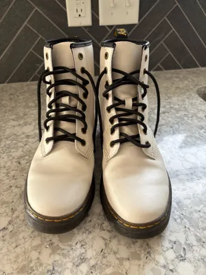 Dr. Martens White Boots thumbnail 3