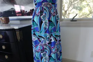 Halter swirl print maxi sun dress thumbnail 8