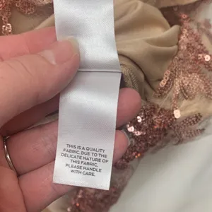 Lulu's size XL Rose Gold Sequin Floral Embroidered Mesh Fabric maxi mermaid ball thumbnail 9