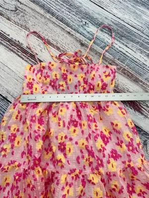 Collective The Label Pink Floral Midi Dress with Smocked Bodice thumbnail 8