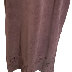 Vintage Faux Suede Jumper Dress Brown Prairie Midi Boho Modest Grunge Layering thumbnail 8