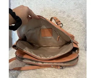 Coach leather purse bag pinkish/orange salmon color thumbnail 4