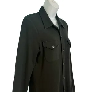 Lauren Ralph Lauren Black Wool Blend Long Sleeve Button Collar Midi Dress size M thumbnail 10