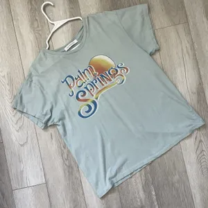 Daydreamer Cotton Tshirt palm springs graphic womens Blue (medium) oversized thumbnail 3