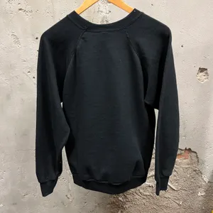 The Vintage Shop Vintage 1993 Carolina Panthers They’re Here! 1993 Raglan Cut Black Sweatshirt L thumbnail 5