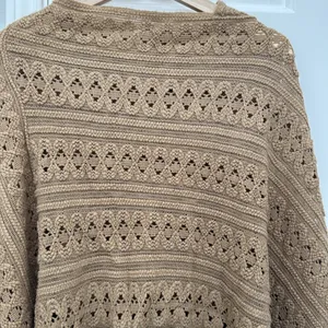Cableknit fringe poncho Tan Size L thumbnail 5
