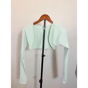 Kimberly C Mint Green Long Sleeve Bolero Shrug Cropped Activewear Top Large thumbnail 3