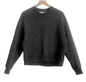 Hollister Dark Heather Gray Crew Neck Long Sleeve Fleece Pullover Sweater Small thumbnail 1