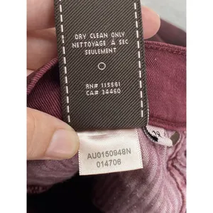 7 For All Mankind High-Waist Ankle Skinny Coated‎ in Merlot Women's Jeans sz 28 thumbnail 10