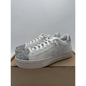 P448 S24Thea Womens Sneakers US Size 11 / EU Size 42 White/Silver Glitter New thumbnail 2