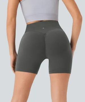 Halara ultrasculpt So cinched high waisted Scrunch Butt Lift Tummy Control Side Pocket Shaping Workout Biker Shorts 5” thumbnail 1