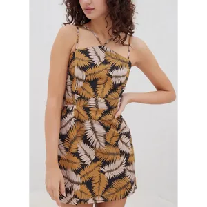 Lost + Wander Nightfall Palm Mini Dress Taupe‎ Tropical S $98 thumbnail 4