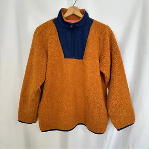 St. John’s Bay Sherpa Pullover Sweater‎ Womens Size XL Roasted Pecan 1/4 Zip thumbnail 2