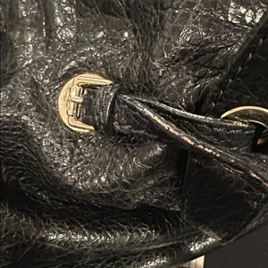 JIMMY CHOO BLACK SOFT LEATHER Luxury Old Money HANDBAG thumbnail 9