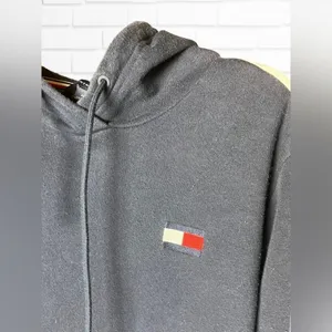 Tommy Hilfiger Women's Medium‎ Hoodie Cropped Fit Preppy Logo Hooded thumbnail 2