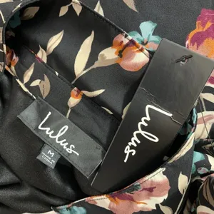 Lulus‎ Such a Beauty Black Floral Button-Up Dress thumbnail 10