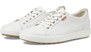 Ecco Soft 7 Leather Sneakers Casual White Lace-Up Sz 9 minimalist preppy thumbnail 1