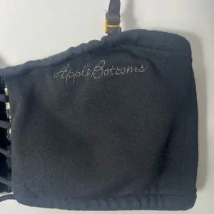 Apple Bottoms Y2K Black Ribbed Knit Bandeau Cutout Halter Crop Top Tube Top thumbnail 7