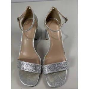 Kelly & Katie Silver Caital Sandal 9M 3 inch Rhinestone‎ Ankle Strap HoCo Prom thumbnail 3