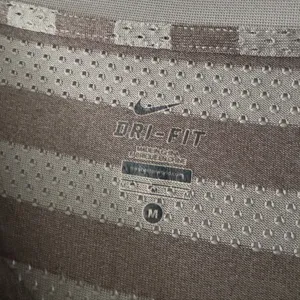 Nike‎ Dri-Fit Long Sleeve Mesh Striped Gray Top thumbnail 5