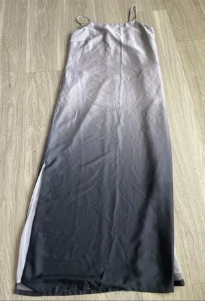 Banana Republic Ombre Maxi Slip Skirt in Light Gray to Black thumbnail 1
