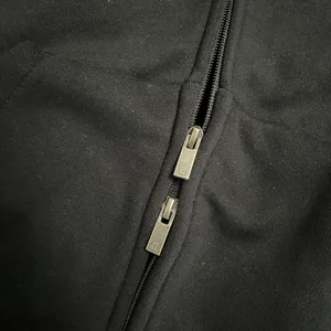 Essentials X small new black zipper white lettering fear of God hoodie thumbnail 4
