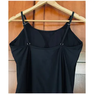 Quince Italian Cami One Piece Swimsuit Black Size Large NEW thumbnail 6