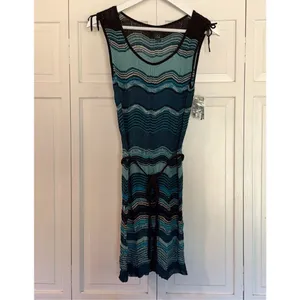 I.N.C. NWT International concepts blue chevron knit dress coverup M thumbnail 3