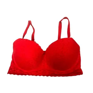 Victoria's Secret PINK Red Lace Push Up Bralette Size SD-DD thumbnail 3