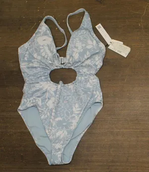 Sanctuary In The Meadow V-Wire One Piece Swimsuit SAIT25296 Blue Multi L thumbnail 1