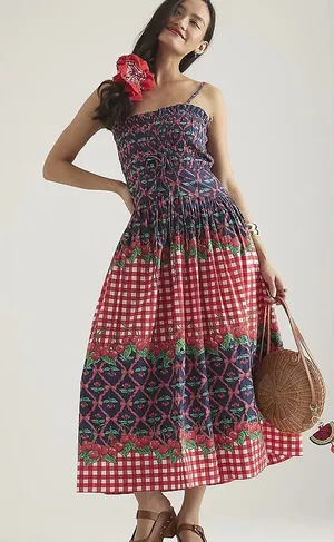 Damson Madder Kelia Midi Dress 4 thumbnail 1