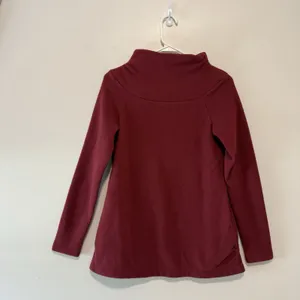 Dudley Stephens Marielle Mock‎ Snap Neck Red Vello Fleece Size XS thumbnail 6