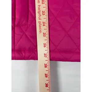 Time and Tru Women's XL Diamond Quilt Core Vest Shocking Pink Coquette NWT thumbnail 4