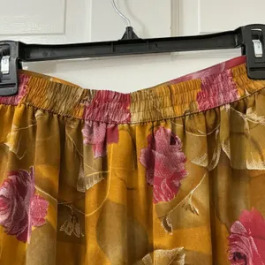 Momentum Chiffon Rose Midi Skirt 1X Floral Boho Fall Retro Grandmacore VTG thumbnail 5