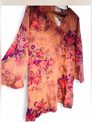 Vintage‎ Geo Floral Tunic Dress S NWT Crochet Lace Boho Cottagecore Whimsigoth thumbnail 5