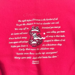 Women’s L/G Red Christmas Crewneck Sweatshirt Holiday Sweater Size Large Tultex thumbnail 2