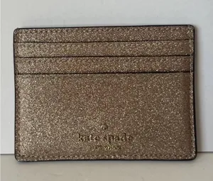 Kate Spade Sparkling glitter rose gold card holder Wallet thumbnail 3