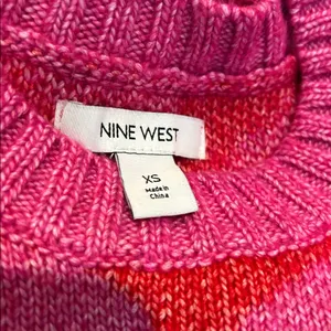 NINE WEST pink and red zebra sweater thumbnail 5