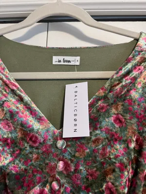 Baltic Born NWT Floral Velvet Maxi Dressss with slit thumbnail 6