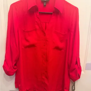 Iz Byer Vibrant Red Button-Down Shirt thumbnail 4