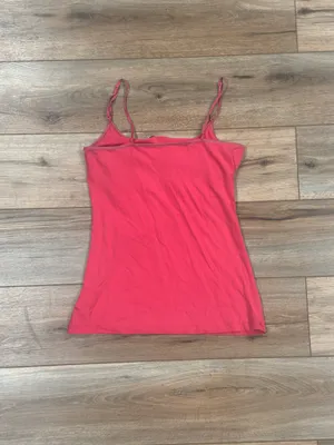 CHARLOTTE RUSSE Vintage 2000s Y2k Bright Pink Basic Cami Tank Top | Size Large thumbnail 3