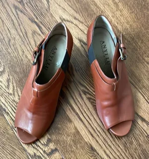 Anne Klein brown wedges thumbnail 1