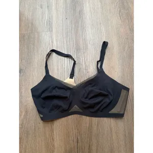Honeylove Silhouette Bra Black Sand Wireless Mesh Bralette Size Large 38B 38C‎ thumbnail 3