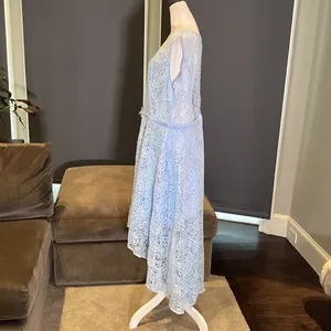 Women’s Blue Floral Lace High Low Cocktail Party Bridesmaid Dress Size XL NEW thumbnail 4