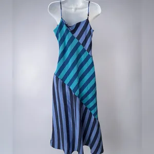 Saunders- Striped Blue Maxi Dress Size 6 thumbnail 8