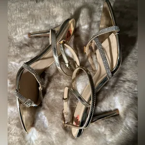 Wild Diva Women's Rhinestone Embellished Straps Formal Stiletto High Heels thumbnail 10