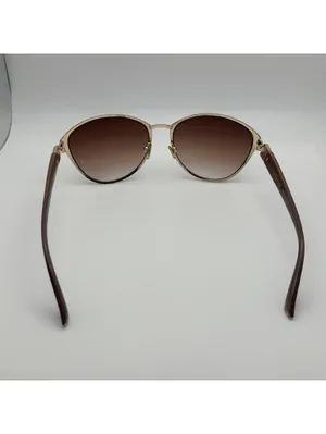 Jessica Simpson Gold & Brown Gradient Cat Eye Sunglasses thumbnail 7